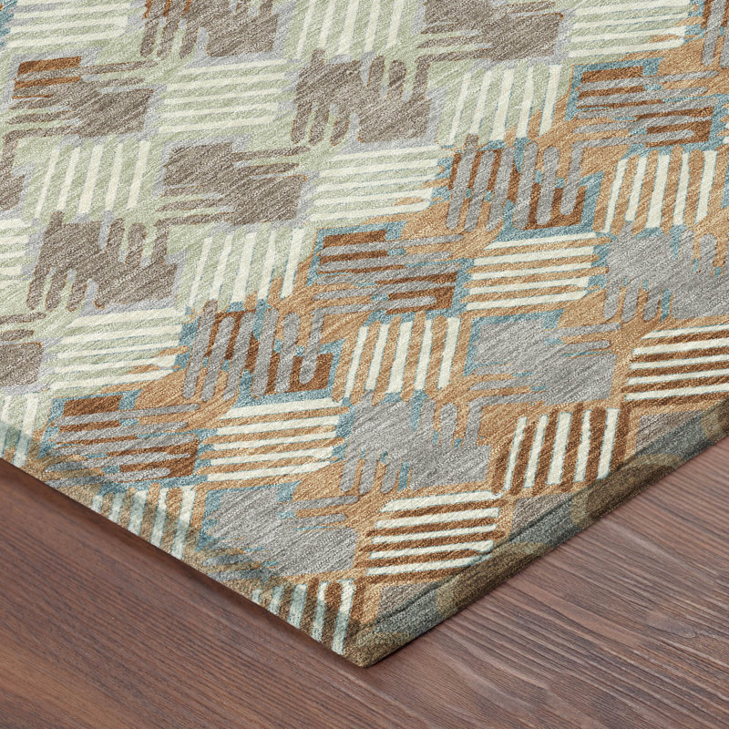 Tapis intérieur / extérieur lavable à la machine Chantille ACN2773, Paprika, 9 pi x 12 pi