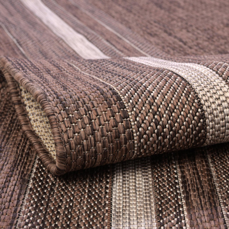 Tapis intérieur / extérieur Sevinc, Tapis de couloir 2 pi x 6 pi 1 po, Brown
