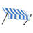Awntech New Orleans Fixed Awning, 76.5"W x 24"H x 16"D, Burgundy/Tan Stripe-28213136-28213390