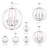 6 - Light Candle Style Globe Chandelier-907321522