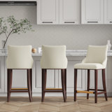 Shubert Upholstered Counter Stool with Solid Wood Frame