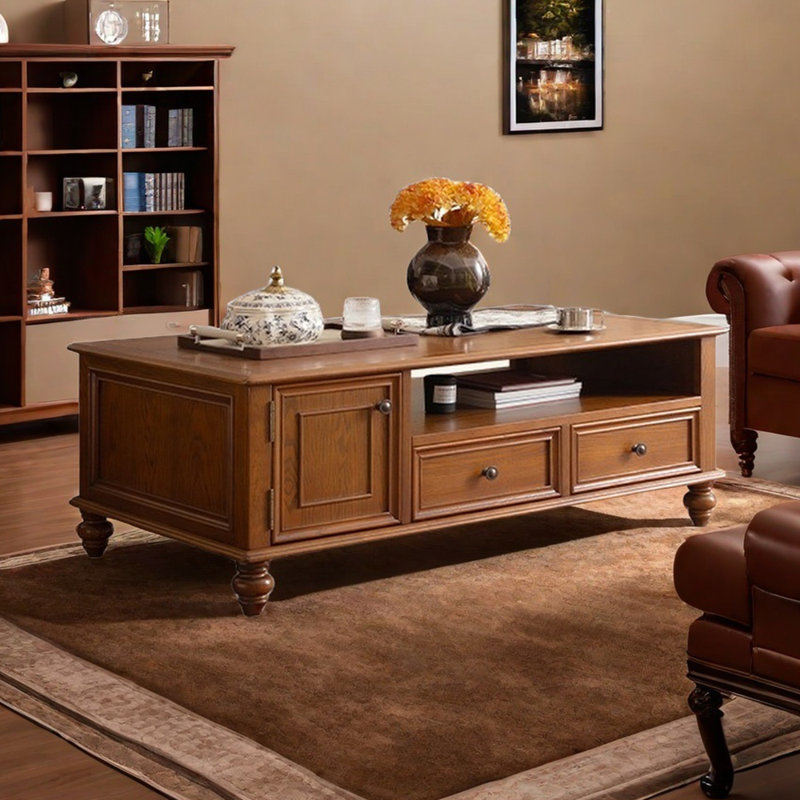 Solid Wood Coffee Table, 19.68" H x 51.18" L x 27.55" W
