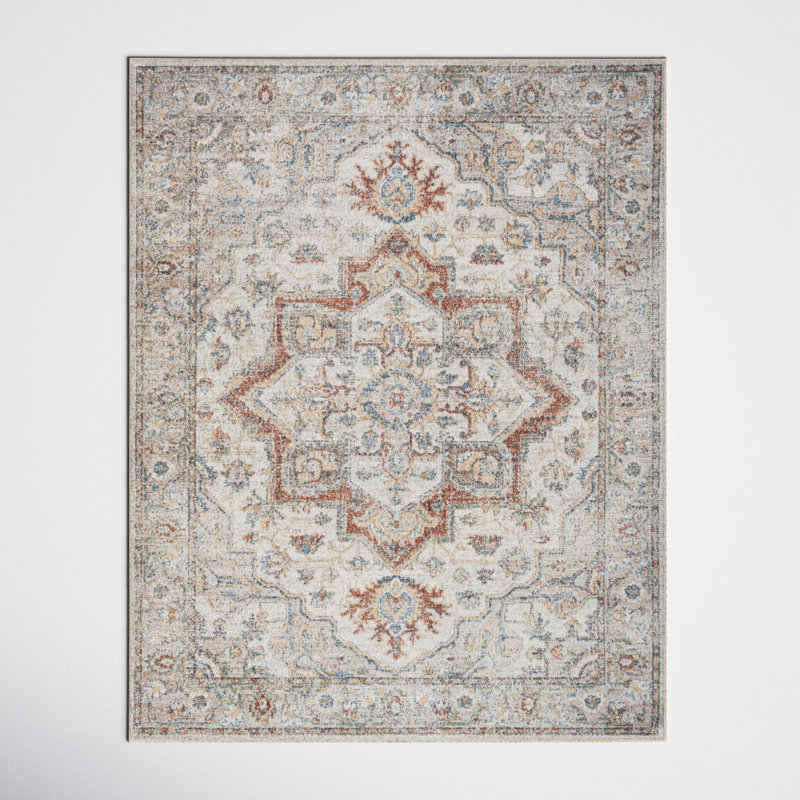 Laivai Washable Oriental Indoor Rug, Rectangle 7'10" x 10'