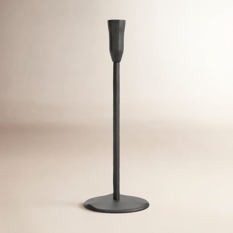 Bougeoir de table en métal Diaz, Noir, H 14 po x l 5 po x P 5 po