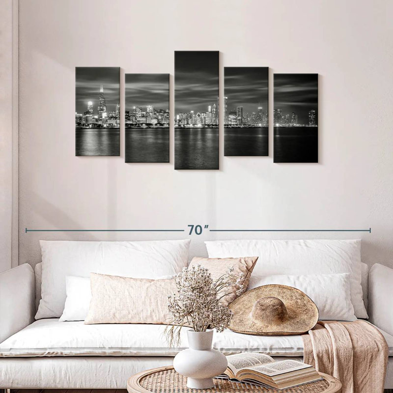  «Chicago City - monochrome, H 24 po x l 49 po