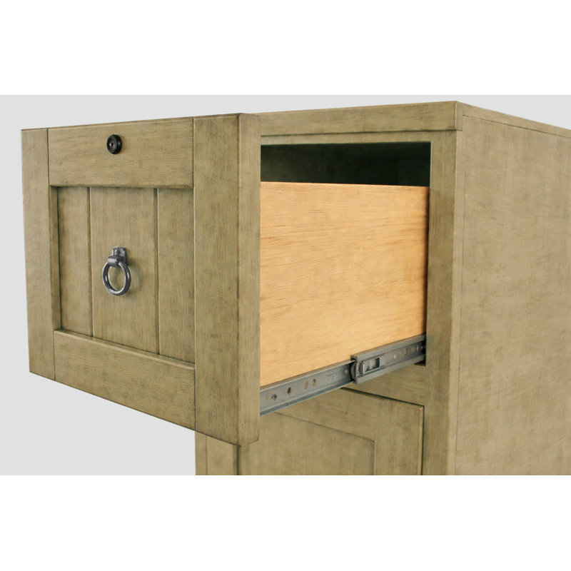 Classeur vertical 4 tiroirs Raina, Vert rustique