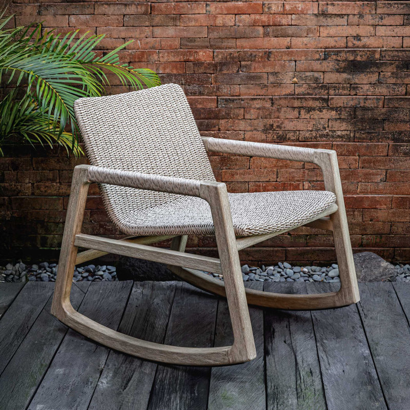  Chaise berçante d'extérieur en osier Sumba