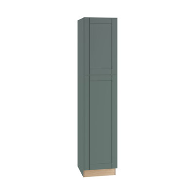 Gallery Express Haven Plywood Assembled 18 in. W X 24 in. D X 84 in. H Pantry Kitchen Cabinet with Soft Close Left in Meadow