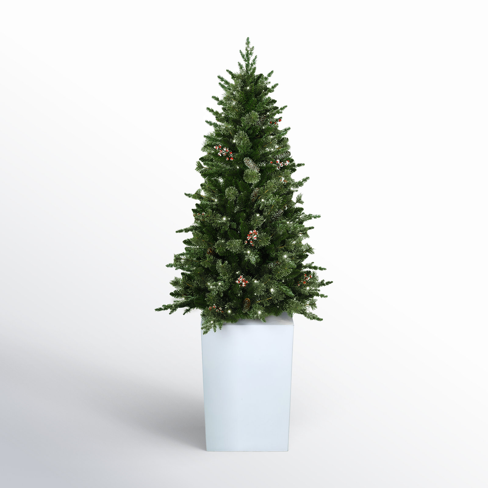 Artificial Pine Christmas Tree with Color & Clear Lights
