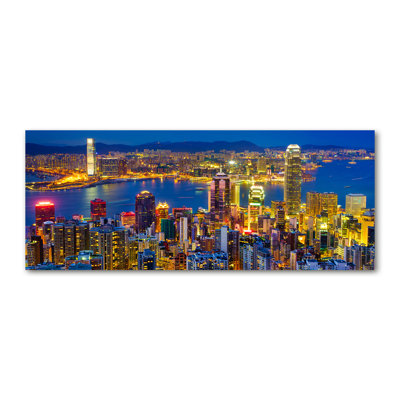 Hong Kong by night 1 Piece Wrapped Canvas Wall Art