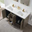 Meuble-lavabo double 60 po avec comptoir en quartz 60 po-109393082