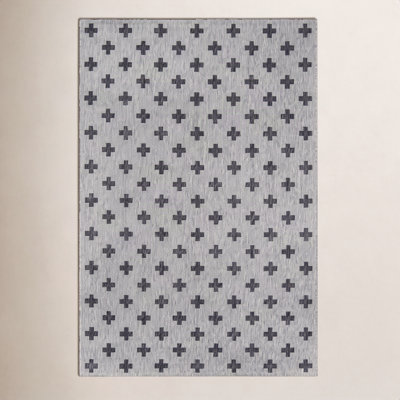 Umbria Striped Geometric Outdoor Rug