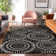 Premium Machine Washable Prisco Black Rug