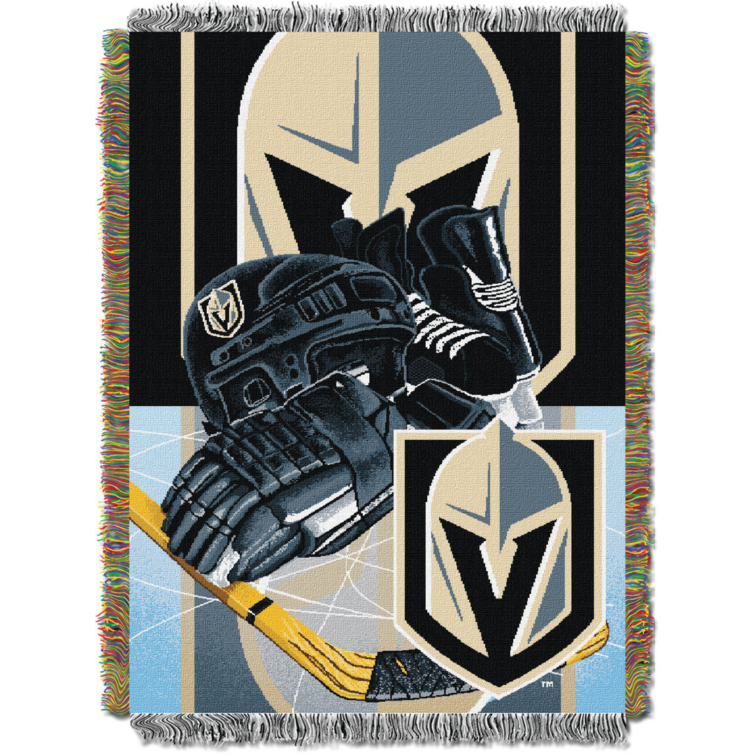 NHL Vegas Golden Knights Throw Blanket, Home Ice Advantage Hockey Fan Decor, 48x60 Inches Northwest Co.