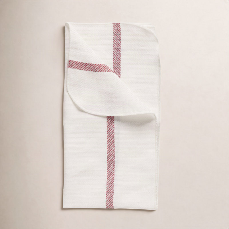 Napkin 50% Li 50% Co, White/Red