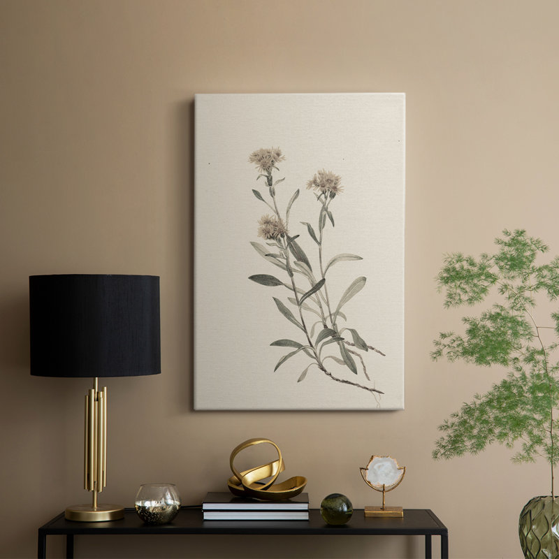 Imprimé floral rétro CXCIX - galerie enveloppée Cavas, H 12 po x l 8 po