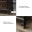 Armoire à vin en bois massif 33,86 "de style américain, luxueuse et élégante