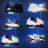 Floating Shoe Display Rack 6-Piece Set With Lights, Glowing Colour Changing Wall Rack