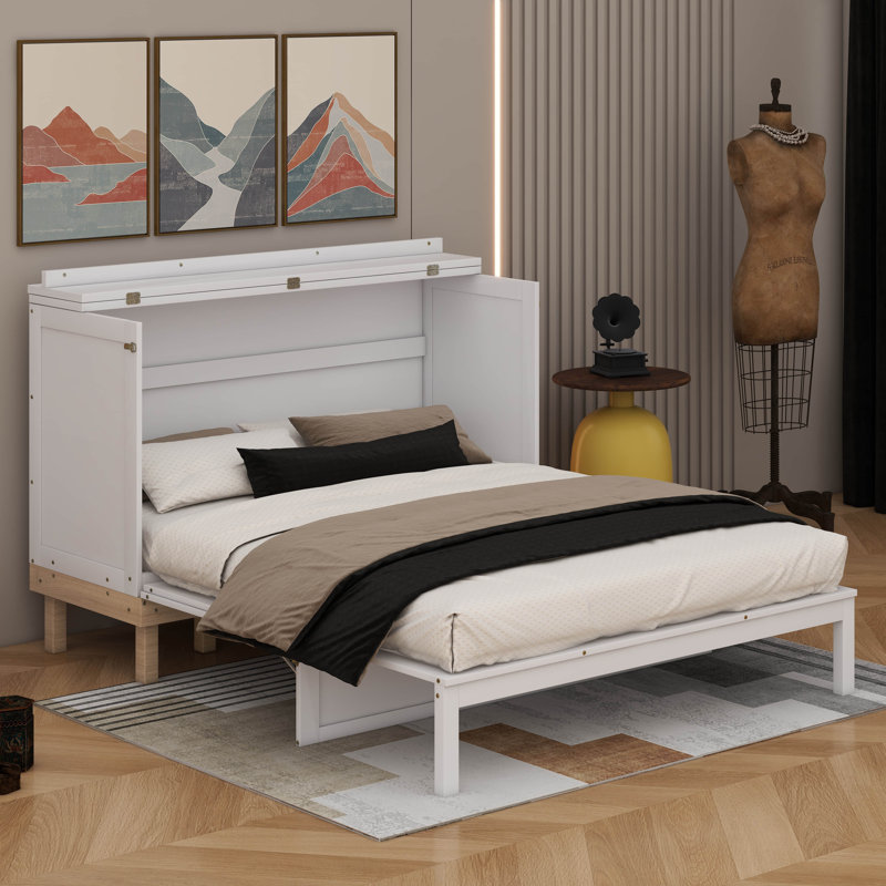 Grand lit escamotable mural grand, Blanc