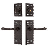 Nostalgic Warehouse Craftsman Entry Set with Fleur Lever