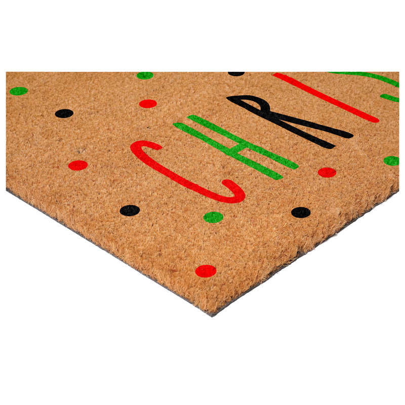 Festive Merry Christmas Doormat,17"x29", 36" W x 72" L