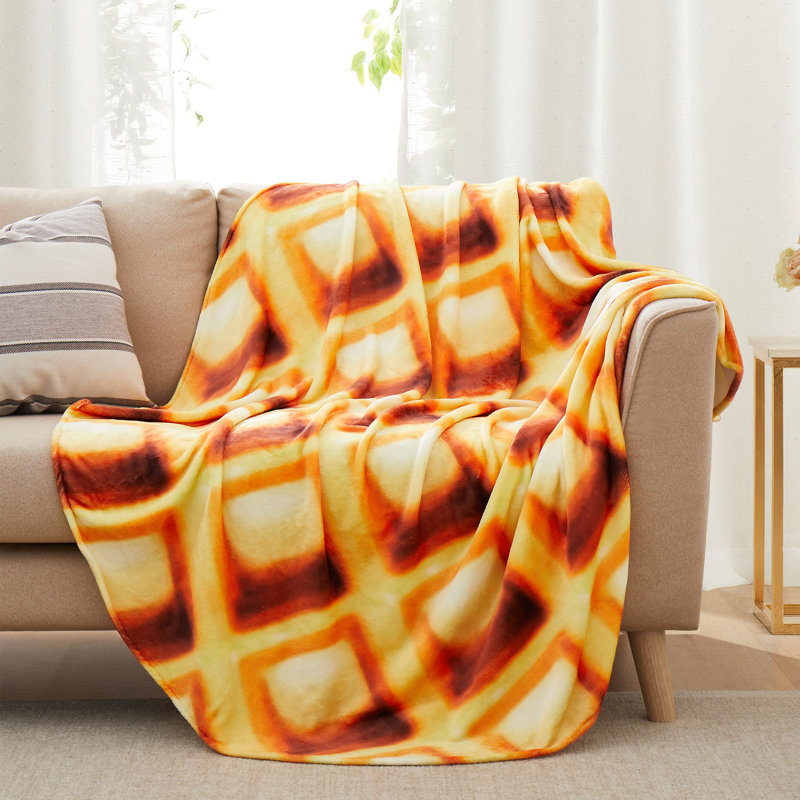 Round Wrap Blanket, 60" W x 60" L, Waffle