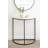 Marble and Metal Half-Circle Console Table-1324422218