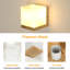 Minimalist Solid 14cm Wood Glass Wall Light