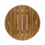 Table d'appoint d'extérieur en bois d'acacia 16 po, finition teck-866062737