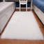Eversole Handmade Shag Retangular White Rug-774972452