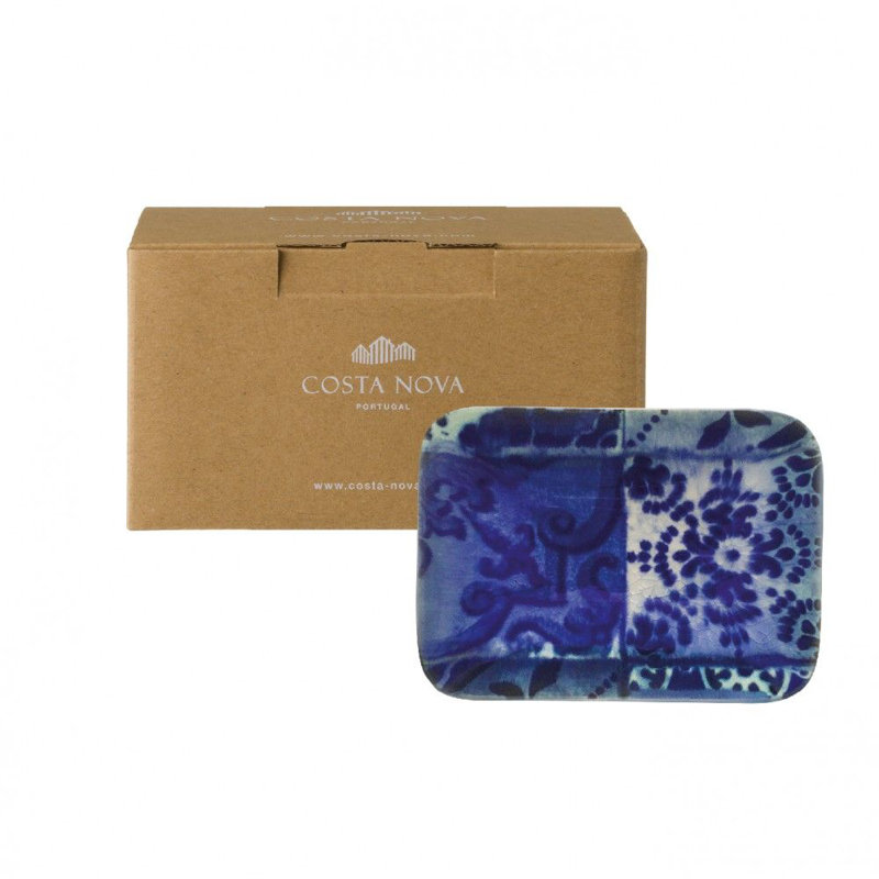 Porte-savon Lisboa bleu / blanc
