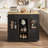 Kitchen Island Cart on Wheels with Foldable Table - 2-Tier Rolling Cart with Storage Shelf and Towel  for Kitchen Use-1417750058