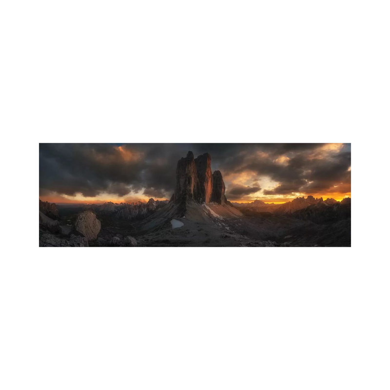 Three Peaks by David Martin Castan - Wrapped Canvas Panoramic Gallery-Wrapped Canvas Giclée