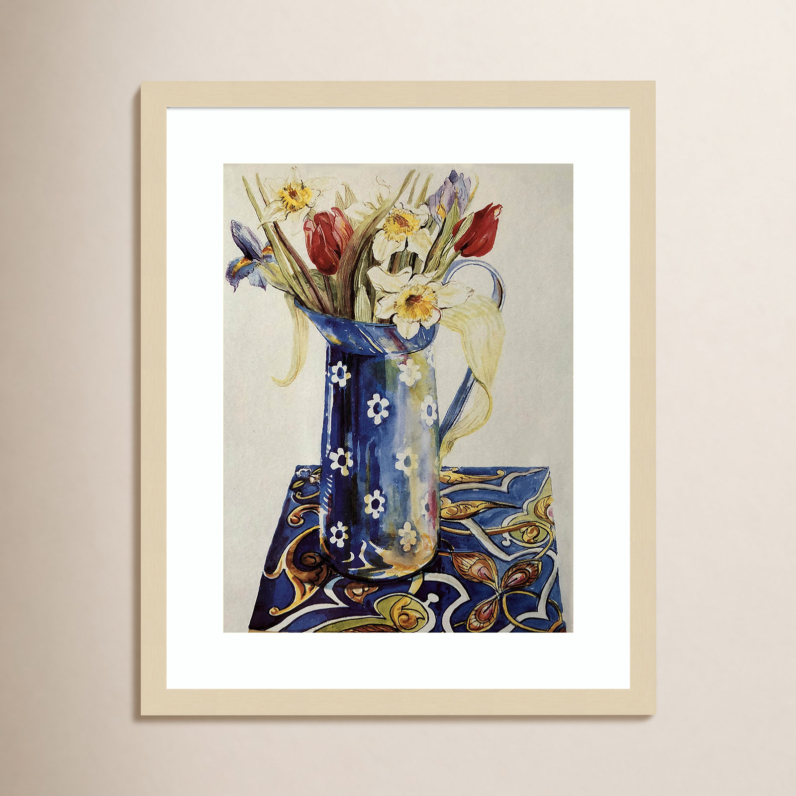 Tulips Print by Joan Thewsey, 21" H x 17" W, Brown
