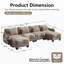 Canapé d'angle surdimensionné en chenille, en forme de U, avec 4 coussins lombaires raffinés, canapé 4 places avec 2 poufs amovibles, design ergonomique incurvé, canapé modulaire facile à assembler, idéal pour le bureau.-1457918100-1457918104