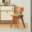 Chaise d'appoint à dossier à lattes orange (ensemble de 2)