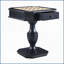 Table de jeu avec 2 tiroirs, plateau réversible pour échecs / dames / backgammon, noir | Panneau de fibres à densité moyenne