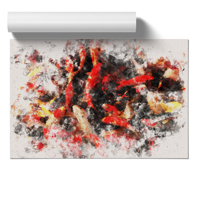 Many Fish Watercolour - Frameless Print