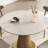 White&Walnut Round Sintered Stone Dining table-1137294857