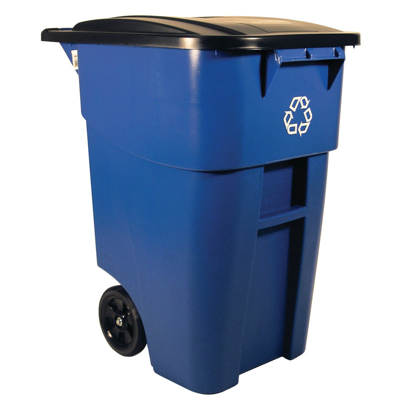 Poubelle de recyclage 50 gallons, gris