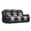 Canapé inclinable manuel, causeuse, ensemble de chaises 3 pièces Asher