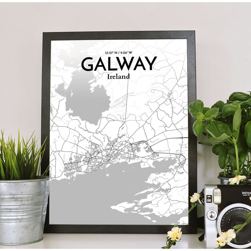 Galway City Map - No Frame Print, 43.2cm H x 27.9cm W x 0.1cm D