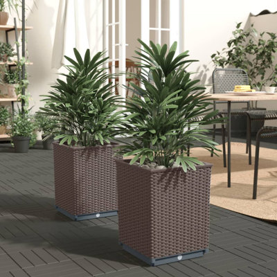 2/4x Planters Polypropylene Raised Garden Bed Plant