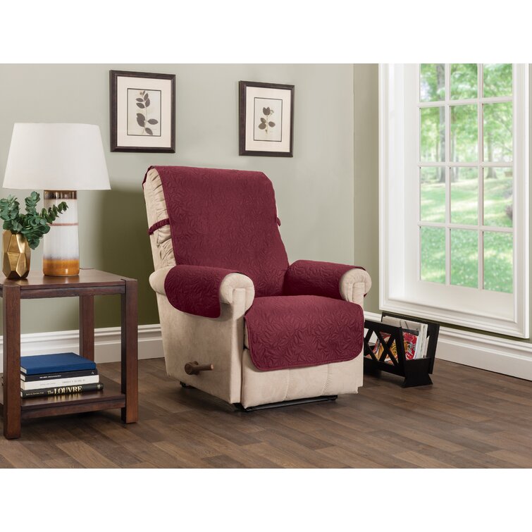 Box Cushion Recliner Slipcover Union Rustic Fabric: Brown/Beige Polyester