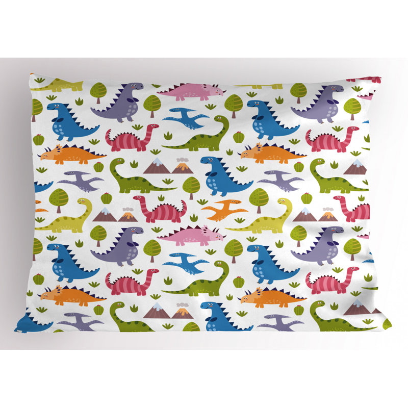 Dino Polyester Sham Set, Twin