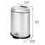 Poubelle à pédale 3,17 gallons Viergeline