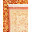 Tapis orange en laine noué à la main de conception unique 6 pi 1 po x 9 pi 1 po Mogul