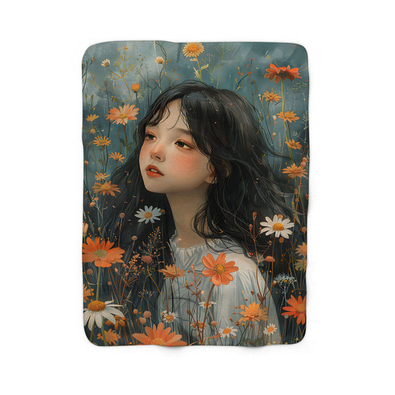 MentionedYou Flower Bloom Belles Sherpa Blanket - Thumbnail 2