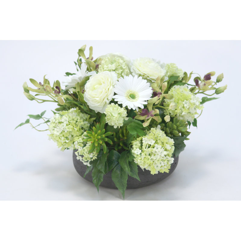 Polysilk Mixed Assortment Arrangement in Vase