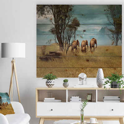 «African Elephants Panorama», photographie